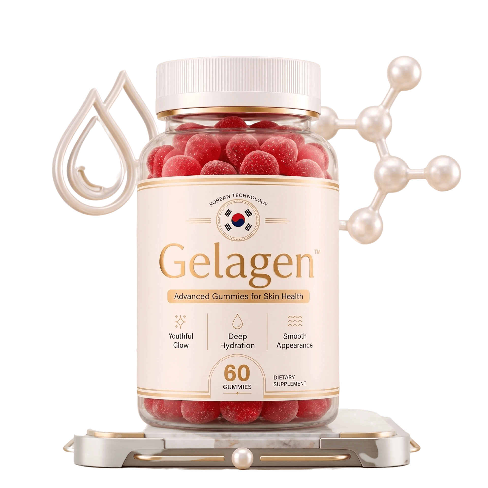 Gelagen gummies dietary supplement bottles